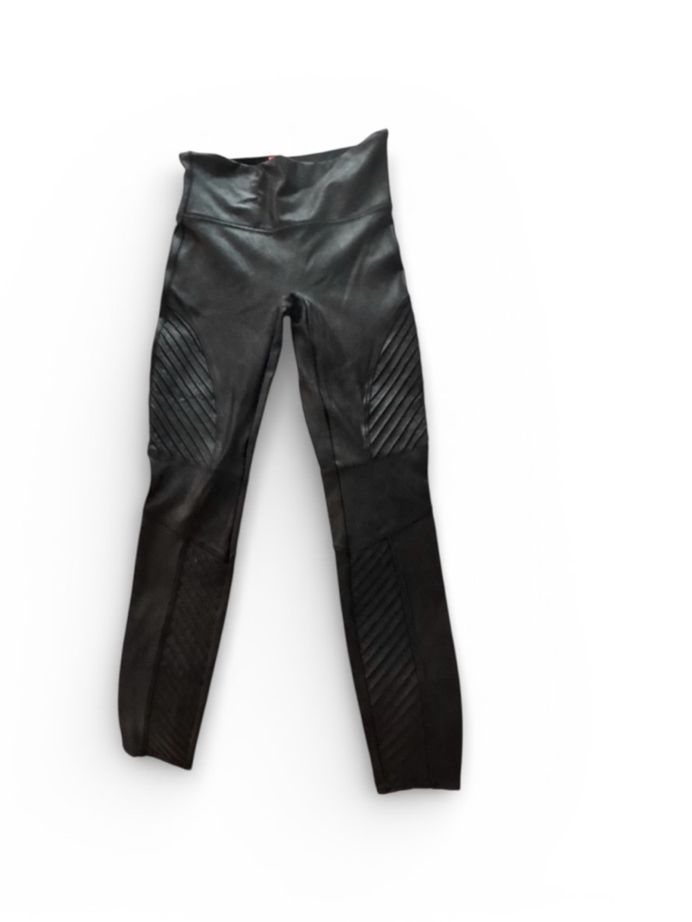 SPANX Black High-Waist Moto Leggings